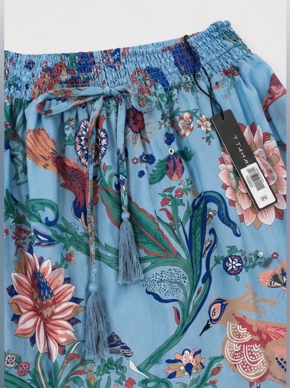 NWT T Tahari Floral Midi Skirt โ Size S | Elastic Waist | Adjustable ๐๐ธ - Picture 6 of 12